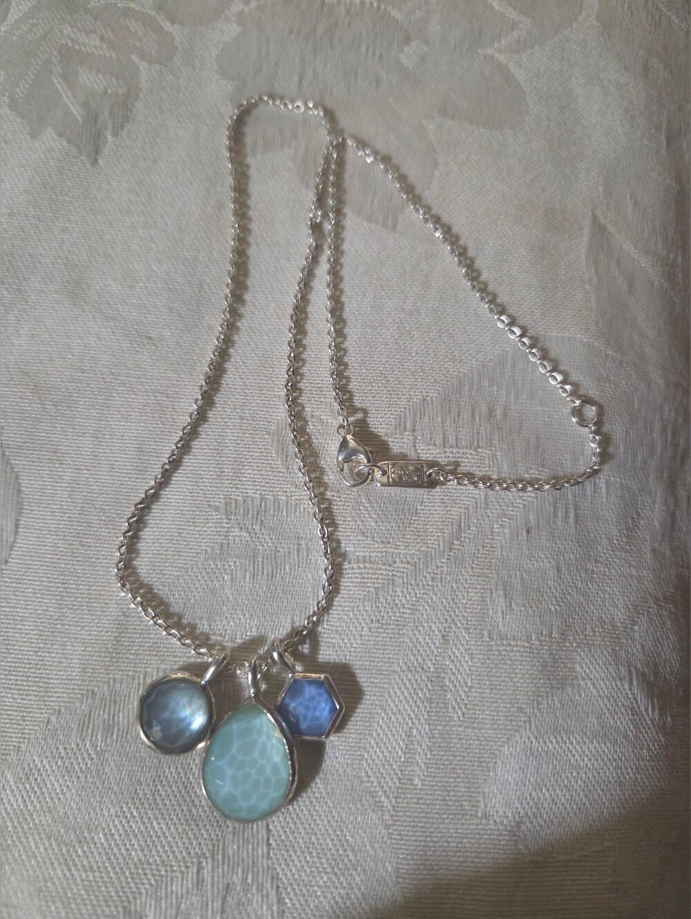 IPPOLITA Wonderland Semiprecious Stone Triple Pendant Necklace, Sterling Silver